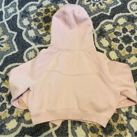 ALPHALETE Blush Pink Crop Long Sleeve Hoodie | Size M - Picture 2 of 4